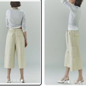 Anthropologie Cream Capris